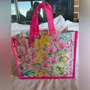 Lily Pulitzer eco-tote 9” high by 11 inches wide